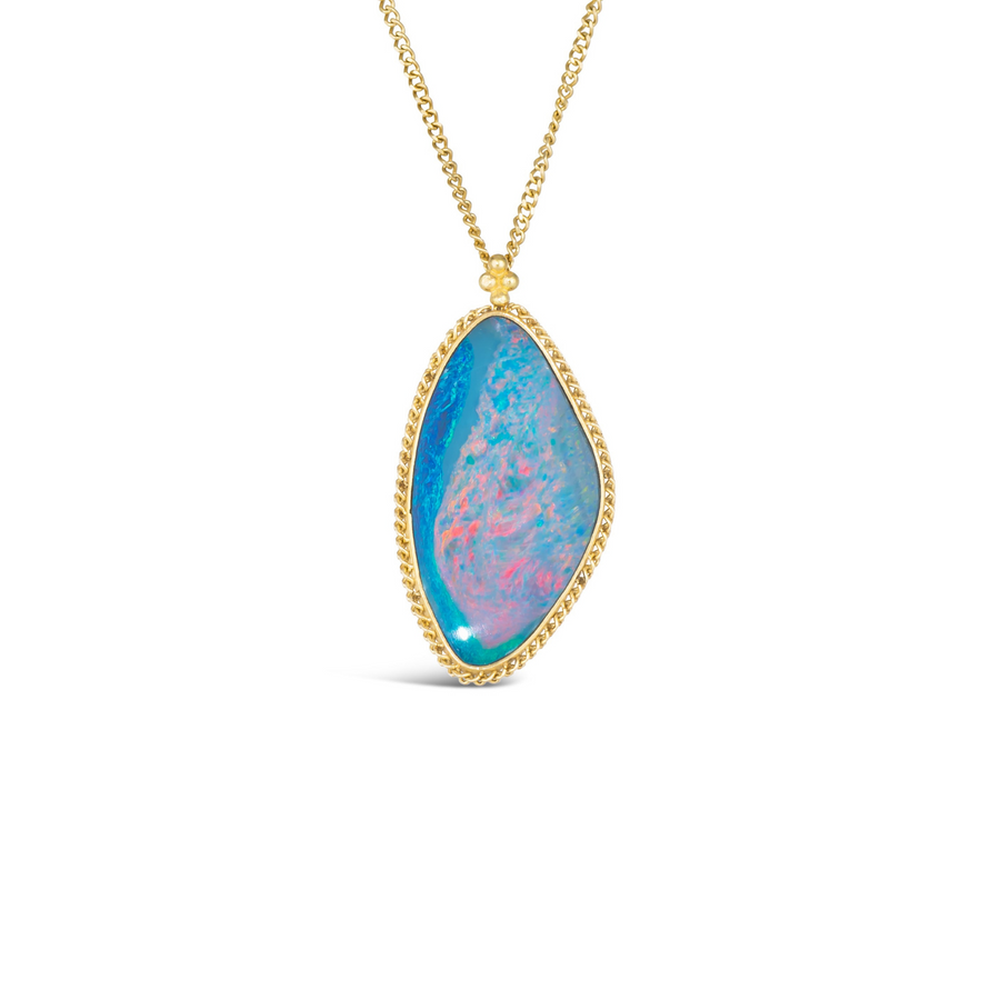 AMÁLI Australian Opal Free Form Pendant Necklace