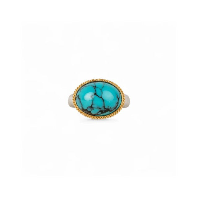Amáli Oval Matrix Turquoise Ring