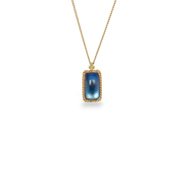 Amáli Petite Moonstone Rectangular Necklace