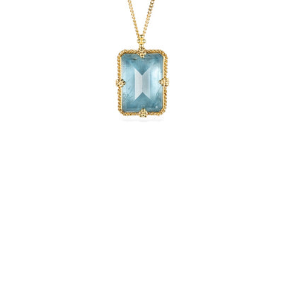 Amáli Rectangular Aquamarine Necklace