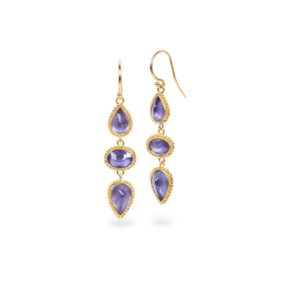 Amáli Tanzanite Trio Earrings