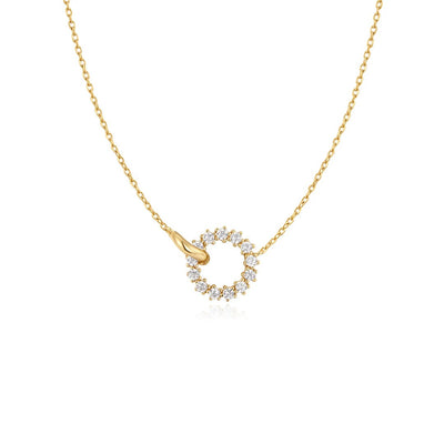 Interlinked Circles Pave Necklace