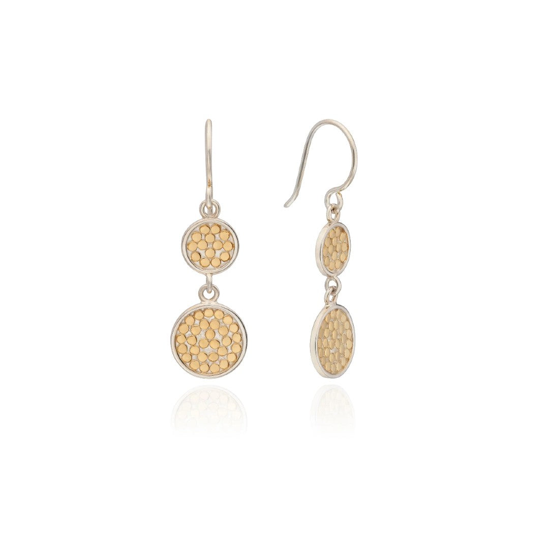Anna Beck Double Disc Drop Clarity Earrings