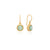 Anna Beck Green Quartz Drop Gold Earrings