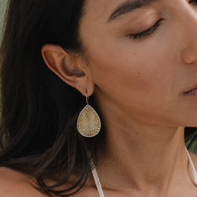 Anna Beck Dotted Teardrop Grounded Earrings
