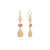 Anna Beck Pink Opal and Mother of Pearl Triple Drop Earrings