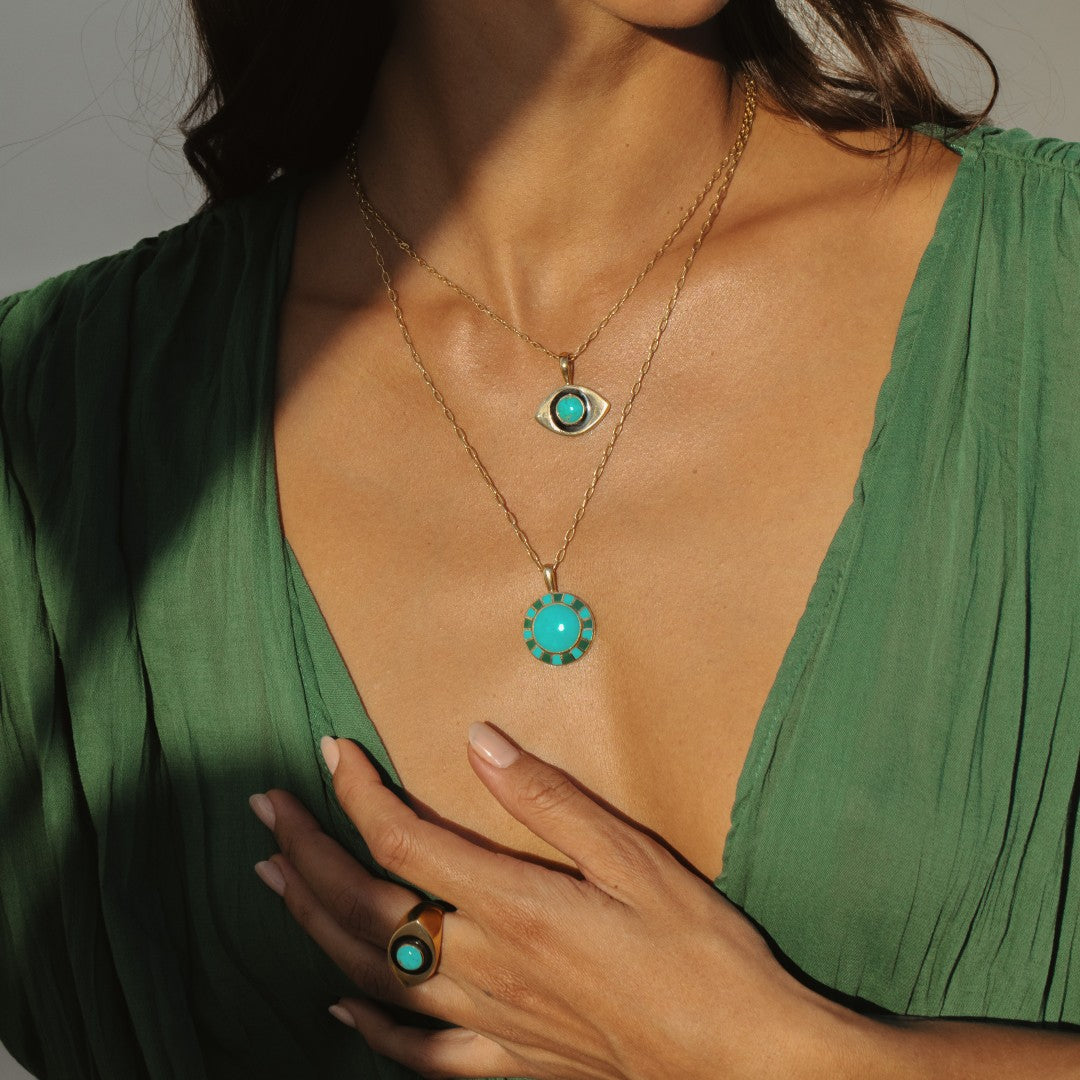 Anna Beck Third Eye Turquoise Ring