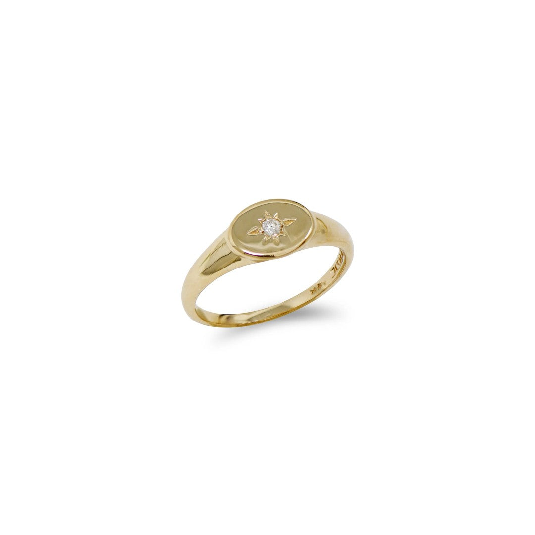 Anzie Aztec Vintage Star Signet Ring
