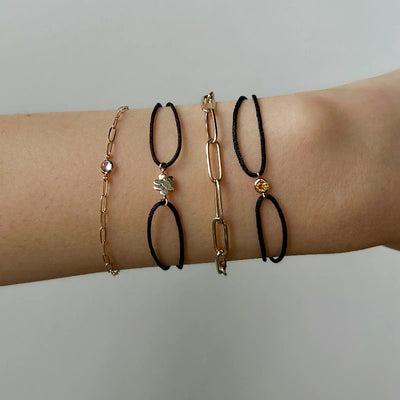 Anzie Diamond Classique Paperclip Bracelet