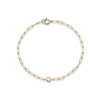 Anzie Opal Classique Paperclip Bracelet