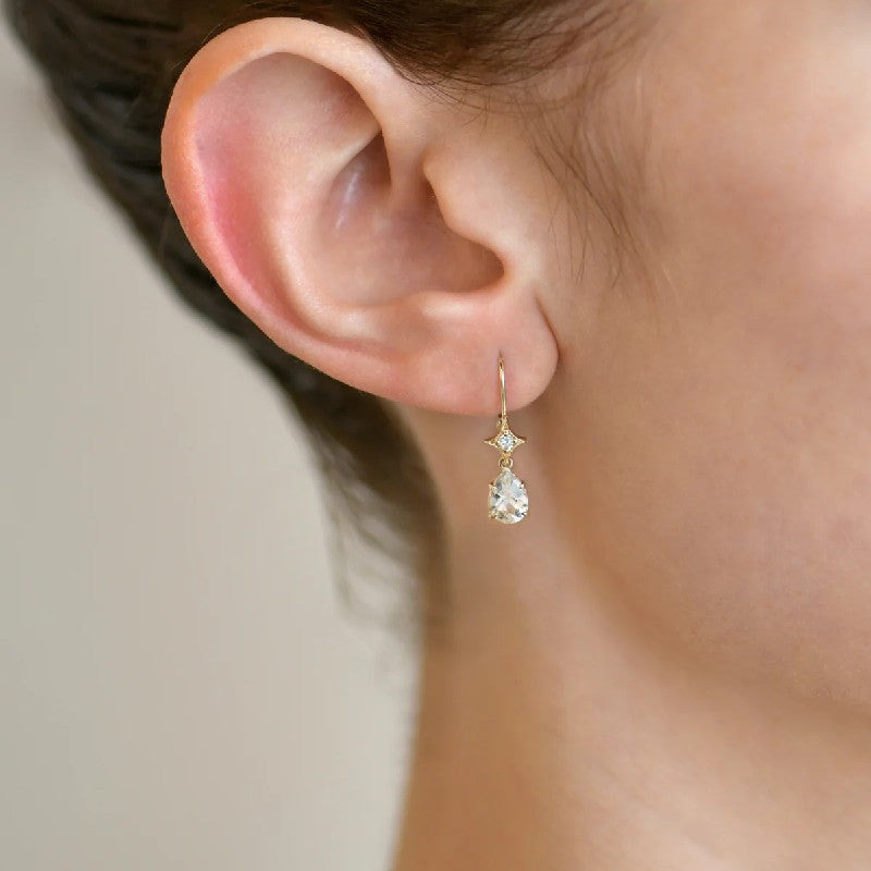Anzie Jac+Jo Emilia Gothic Star Pear Drop Earrings