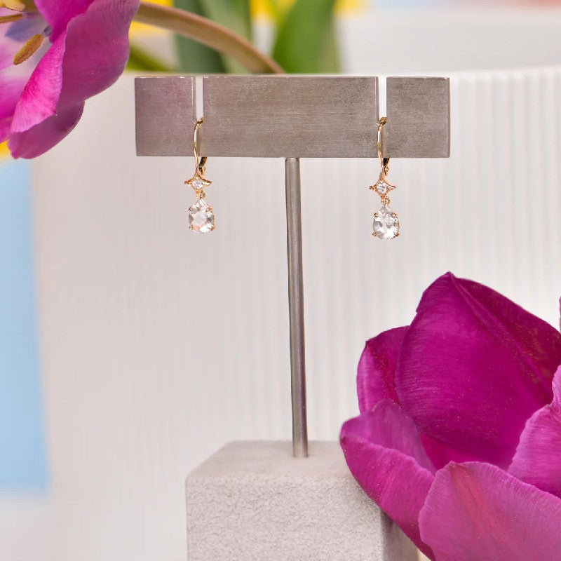 Anzie Jac+Jo Emilia Gothic Star Pear Drop Earrings
