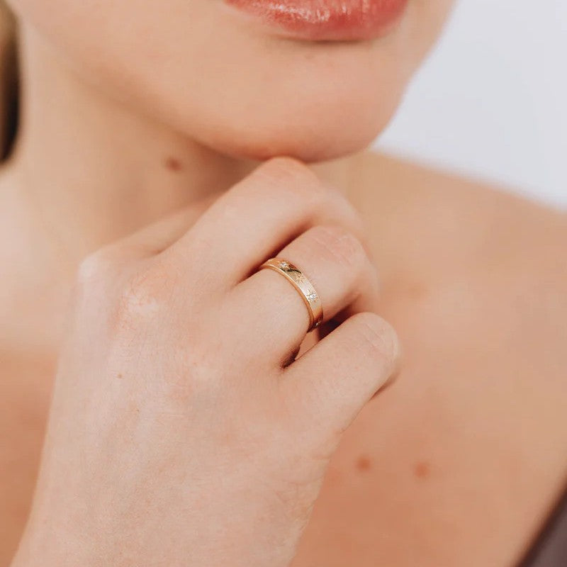 Anzie Aztec Celestial Diamond Ring