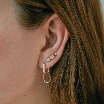 Anzie Clear Topaz Cléo Jaeda Double Stud Earrings