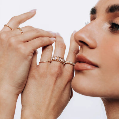 Anzie Méditerranée Moonstone Oval Arch Ring