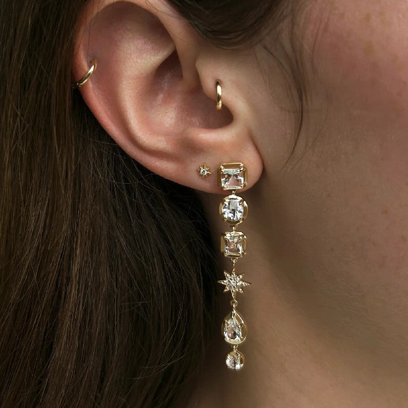Anzie Mélia Trish Starburst Linear Earrings