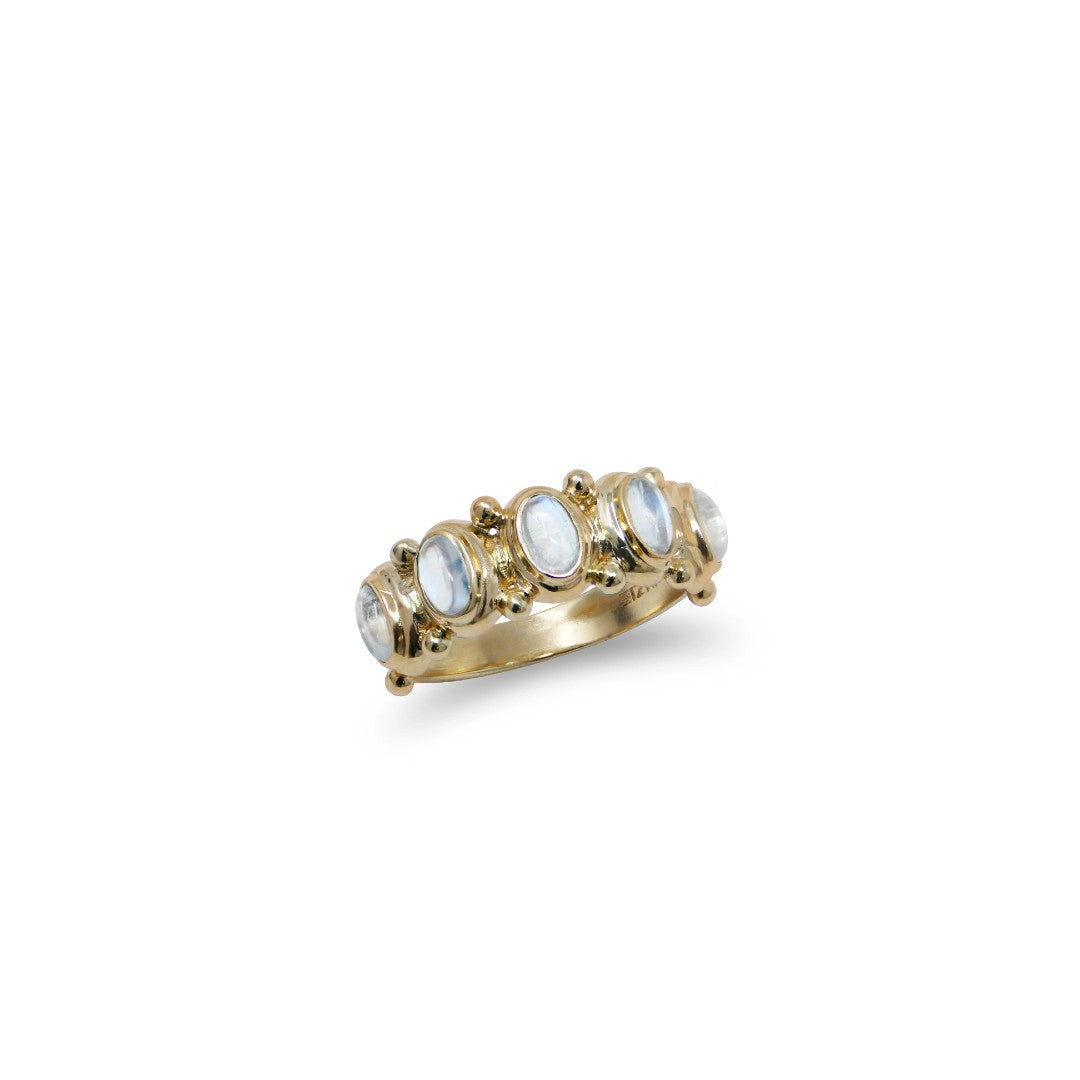 Anzie Méditerranée Moonstone Oval Arch Ring