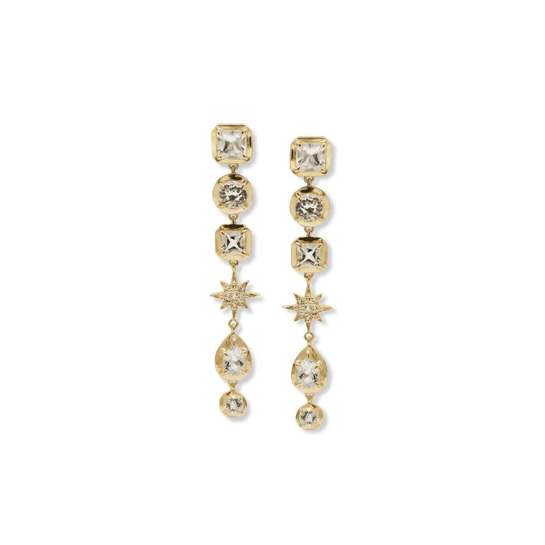 Anzie Mélia Trish Starburst Linear Earrings