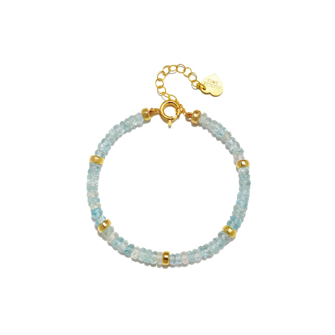 Aquamarine Beaded Bracelet