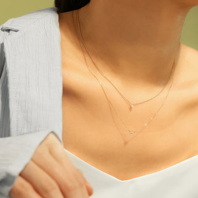 AURELIE GI Bria Diamond Solitaire Pendant Necklace