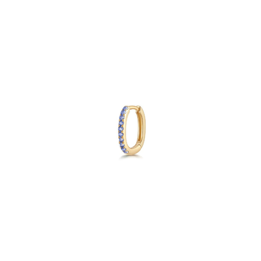 AURELIE GI Eleni Lab Grown Sapphire Paperclip Huggie