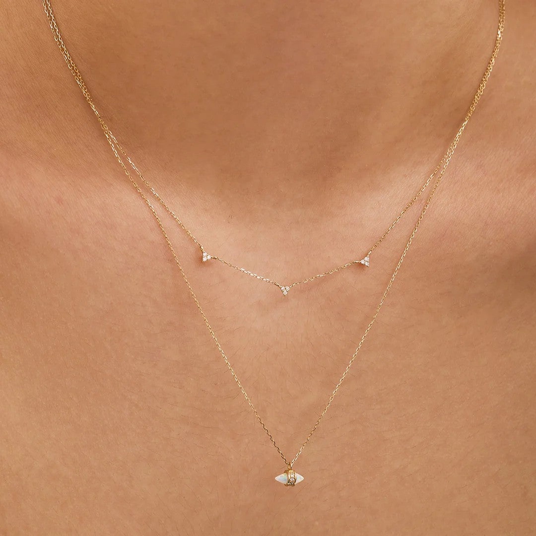 AURELIE GI Tammy Double Opal Necklace