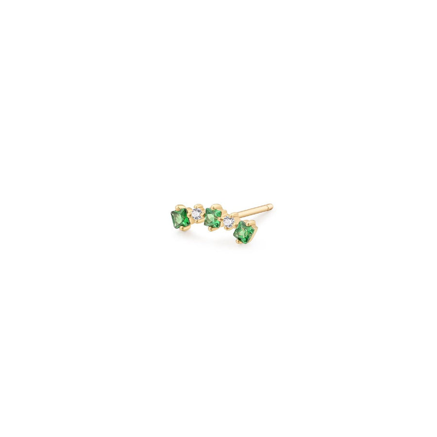 AURELIE GI Jaida Tsavorite & White Sapphire Single Earring