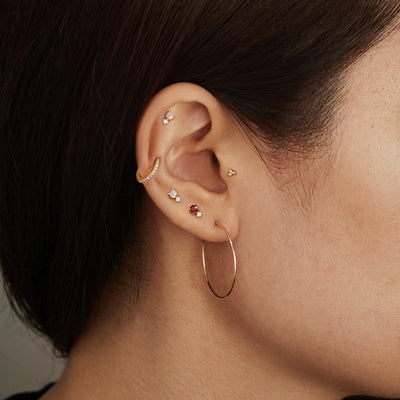 AURELIE GI October Opal & White Sapphire Single Earring