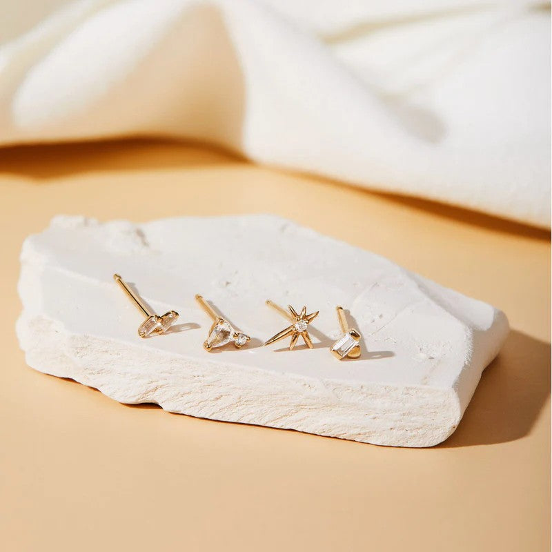 AURELIE GI Single Diamond Starburst Earring