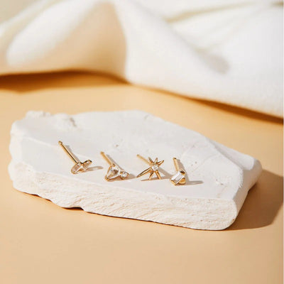 AURELIE GI Single Diamond Starburst Earring
