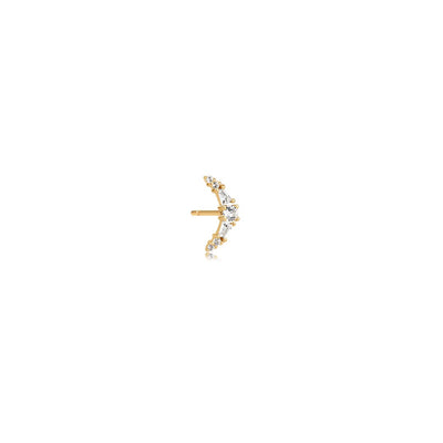 AURELIE GI Vienna White Sapphire Crescent Moon Stud