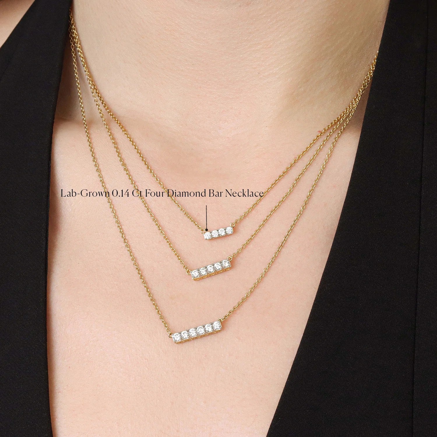 Ella Stein Lab Diamond Bar Necklace