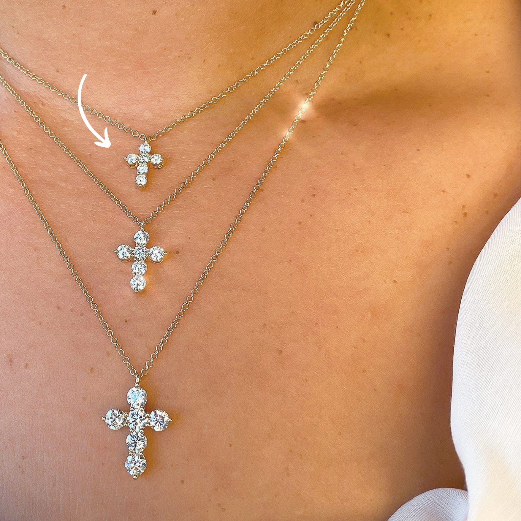 Shy Creation 0.50ct Diamond Cross Necklace