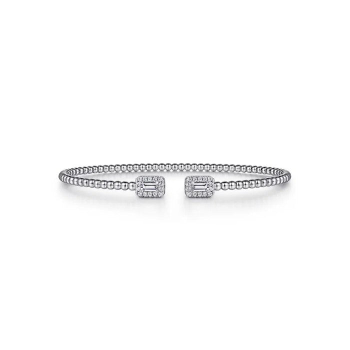 Gabriel & Co. Open Cuff Bracelet with Diamond Baguettes