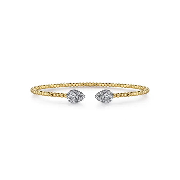 Gabriel & Co. Diamond Pear Shape Bujukan Bangle