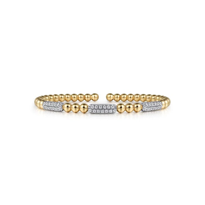 Gabriel & Co. Three Diamond Station Bar Bujukan Split Bangle