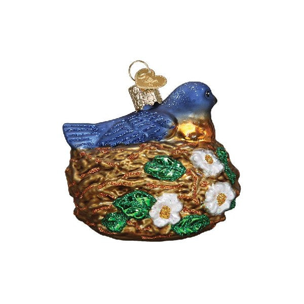 Old World Christmas Bird In Nest Ornament