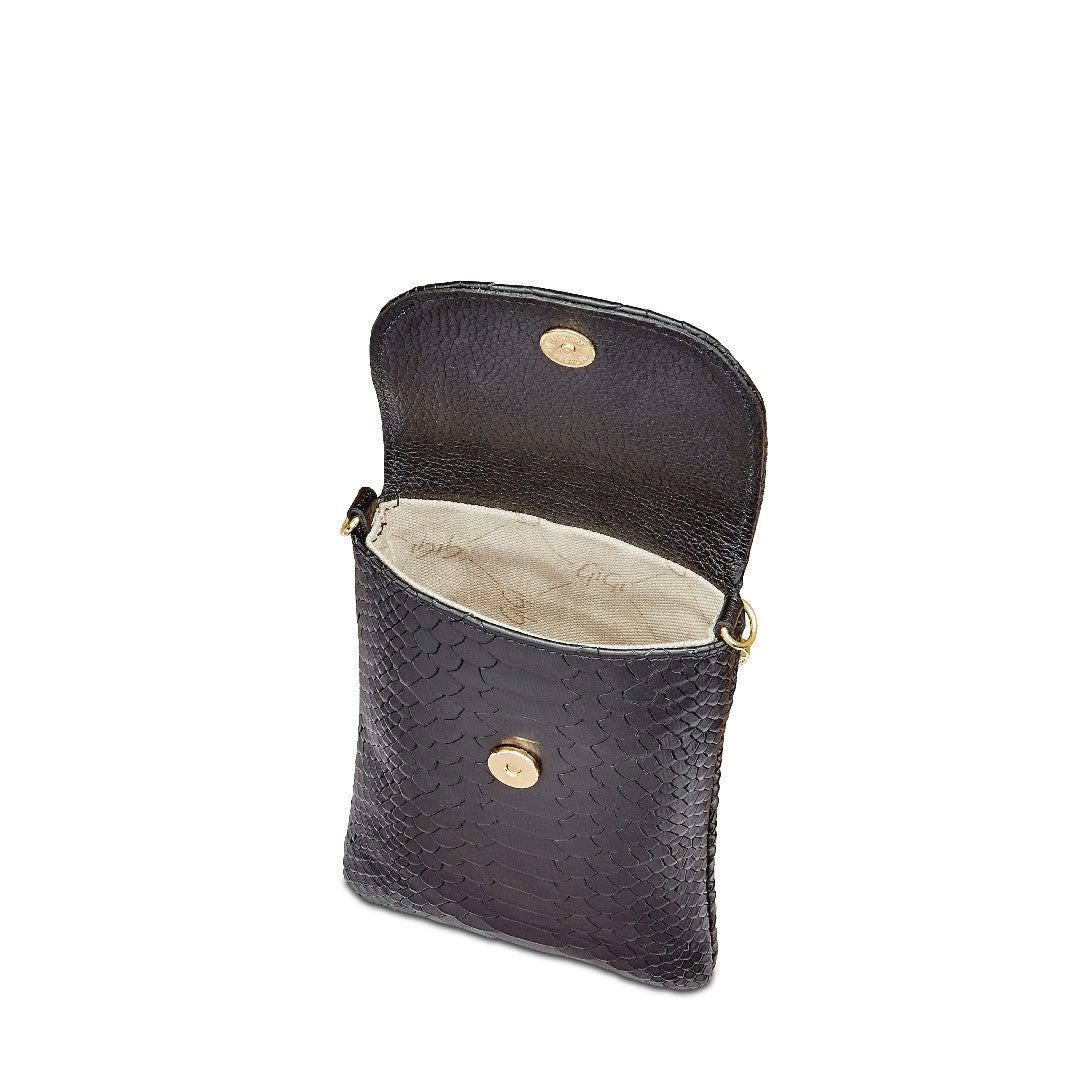 Gigi NY Python Leather Emmie Phone Crossbody