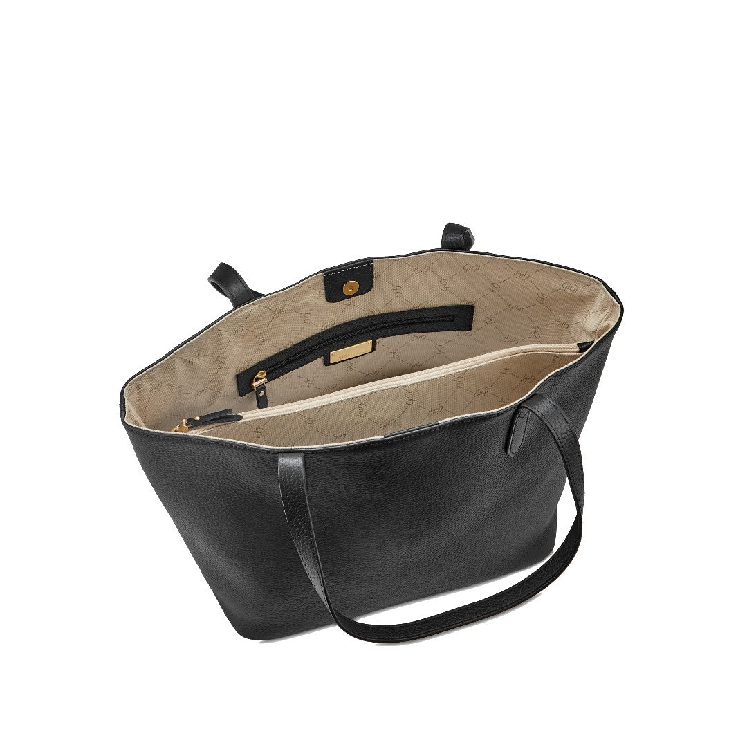 Gigi NY Pebble Leather Teddie Tote Bag