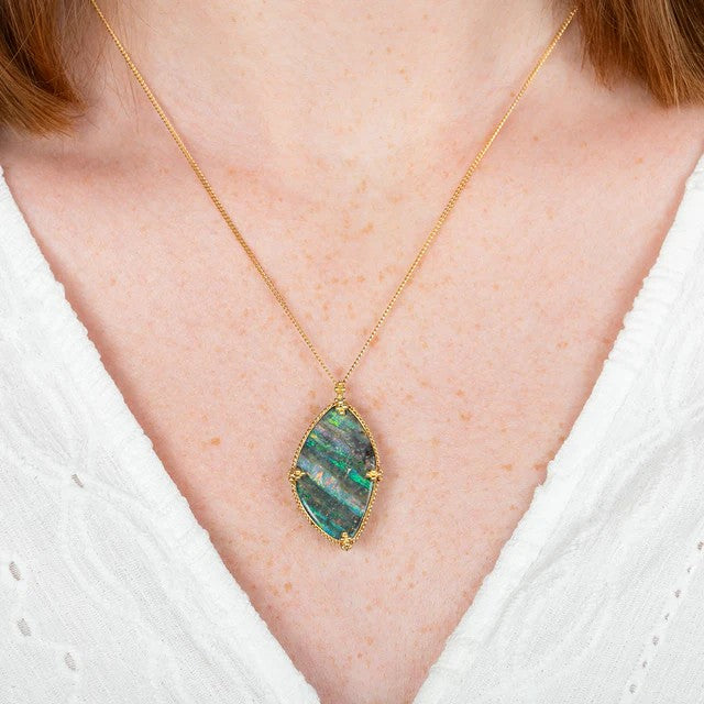 Amáli Boulder Opal Lagoon Necklace - One of a Kind