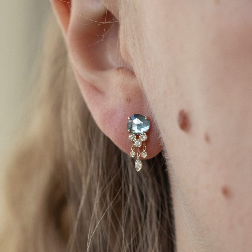 Celine Daoust Aquamarine & Diamond Jellyfish Earrings