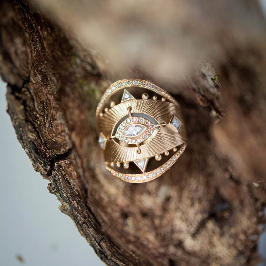 Celine Daoust Diamond Marquise Eye Ring