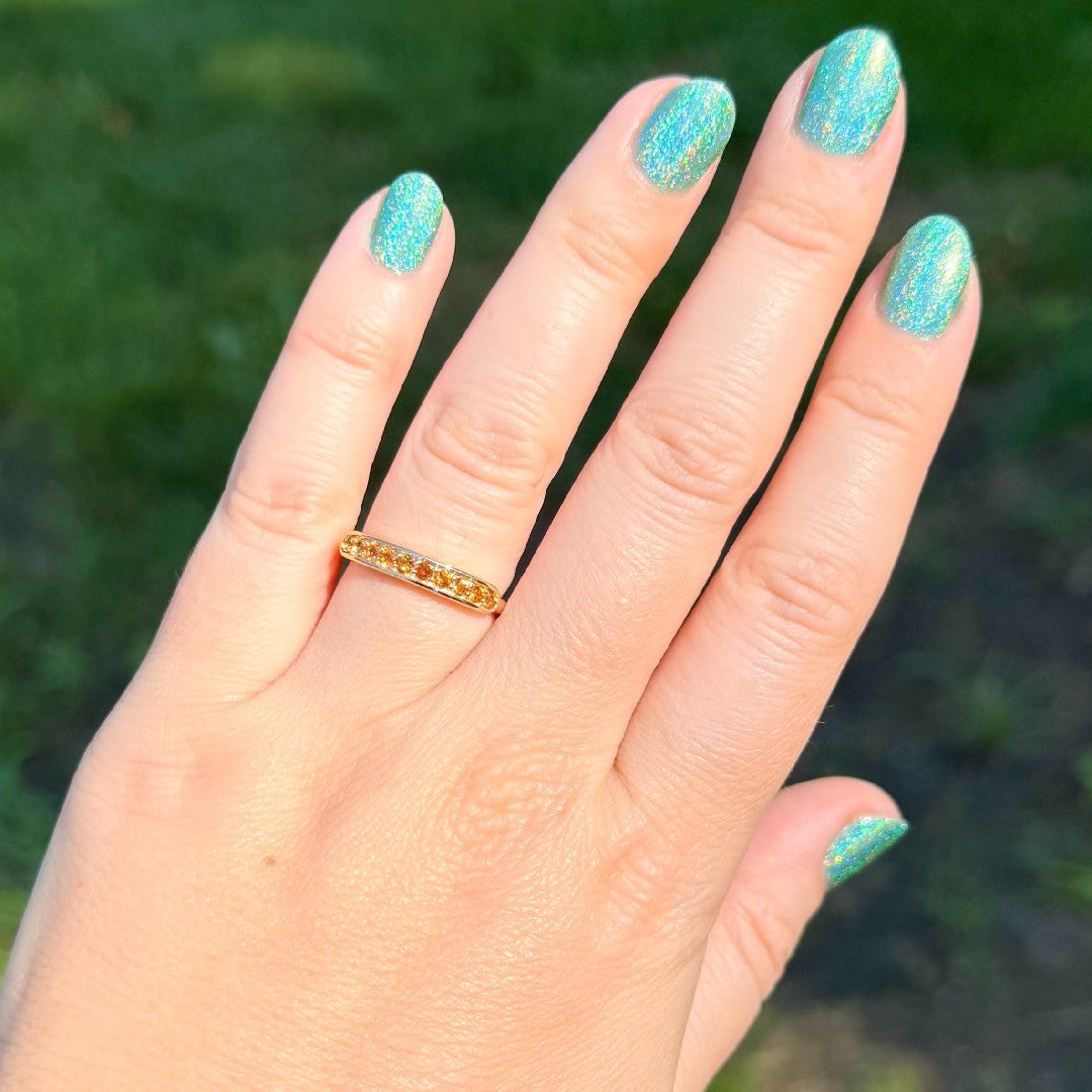 Jane Taylor Citrine Half Eternity Band