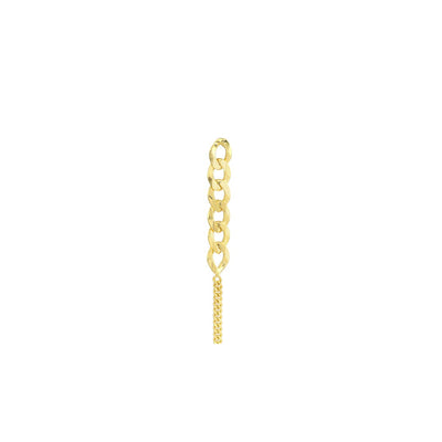 50/50 Curb Chain Front-to-Back Earrings
