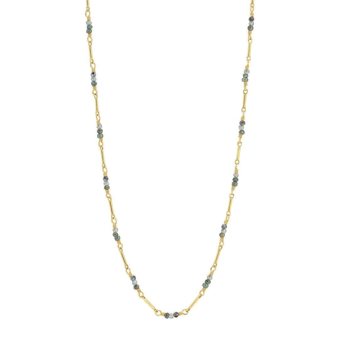 Dana Kellin Sage Mix Bead Chain Necklace