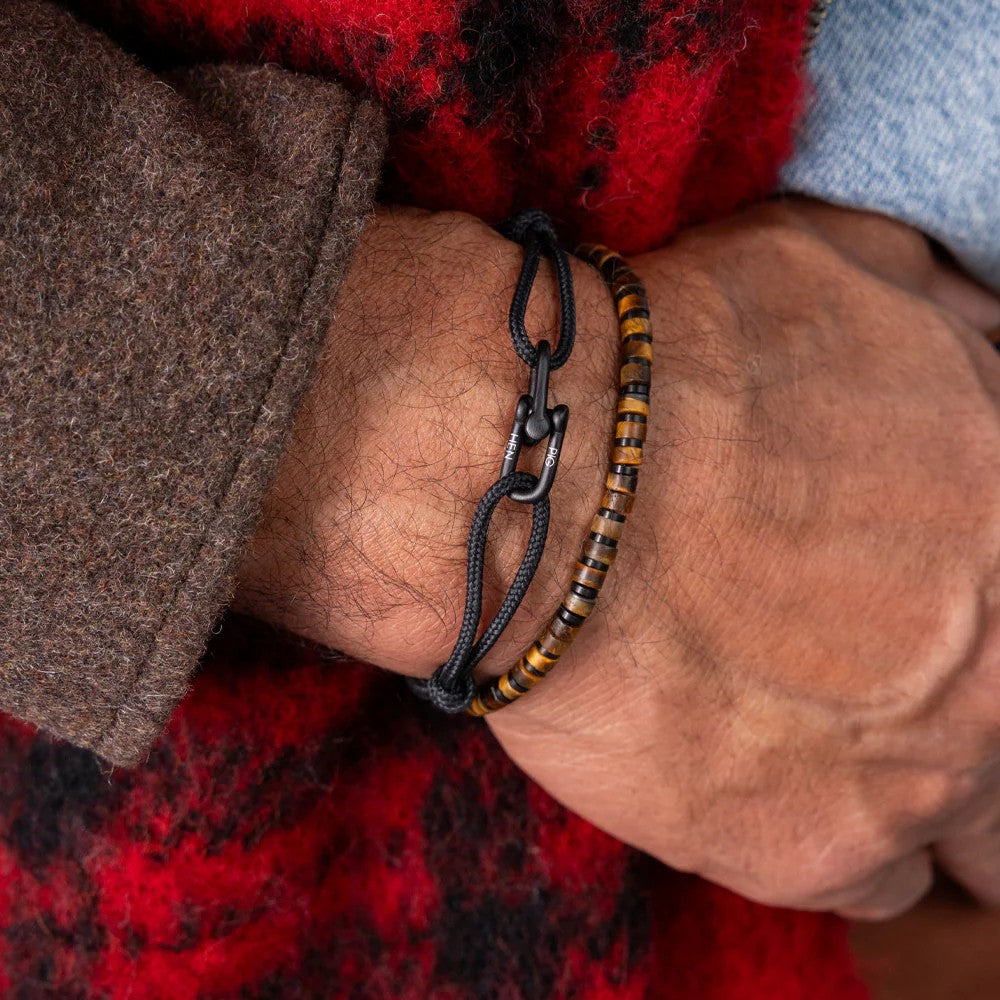 Pig & Hen Daunting Dean Black | Black Men's Bracelet