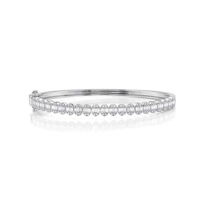 Shy Creation Diamond Baguette Bangle