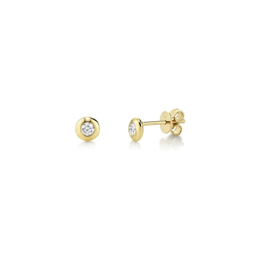 Shy Creation Diamond Bezel Studs