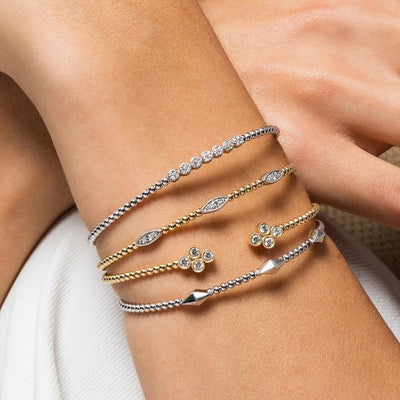 Gabriel & Co. Diamond Quatrefoil Endcaps Bujukan Cuff