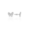Diamond Butterfly Studs in White Gold